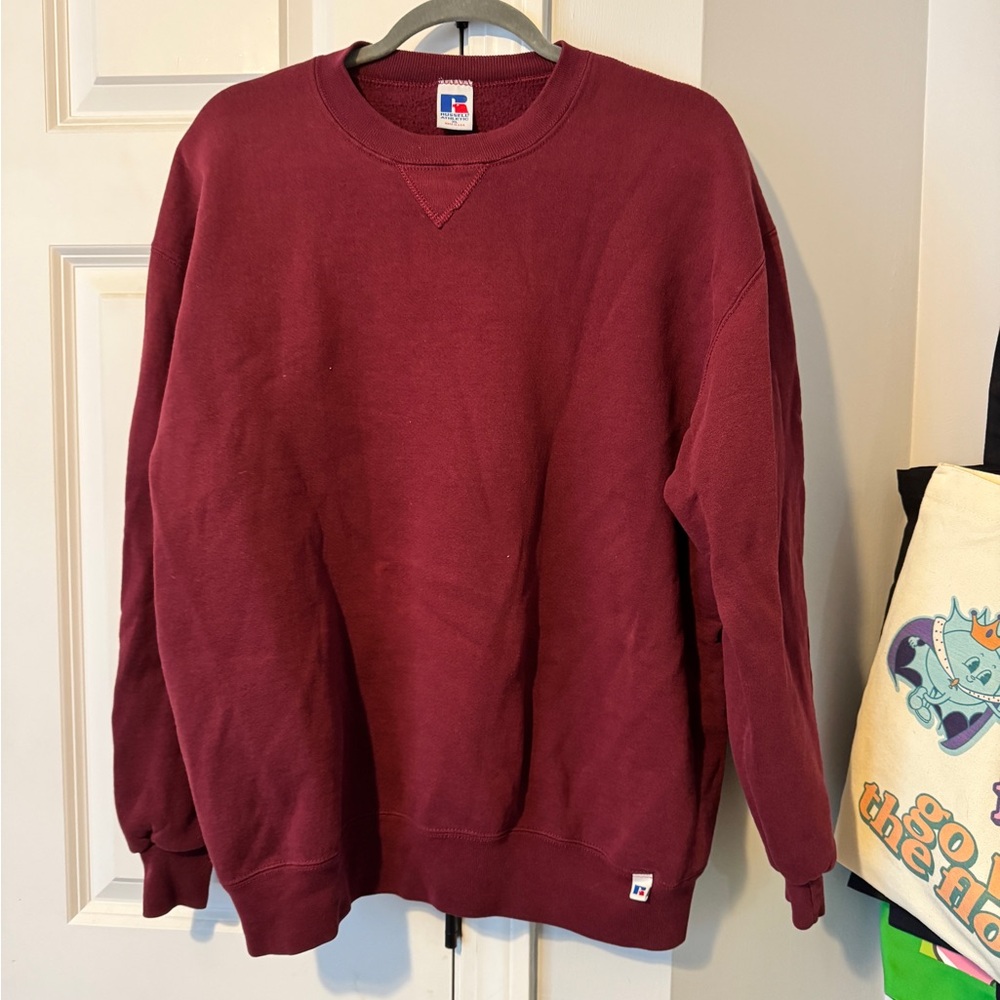 Russell Athletic Men's Maroon Crewneck Sweater